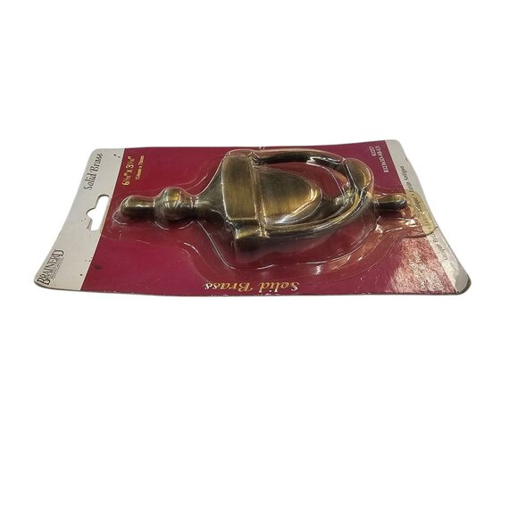 Brainerd Door Knocker 6 1/16" x 3 1/16" Solid Antique Brass NOS Part # 83257 - Picture 9 of 9